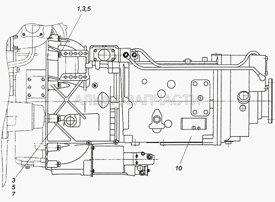 53602-1700005 Установка коробки передач  